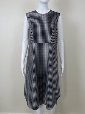Estelle and Finn Cotton Check Sleeveless Dress SIZE Small Made In USA